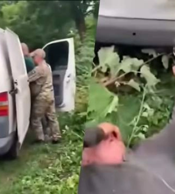 В Хмельницкой области сотрудники ТЦК пристегнули отца военнослужащего наручниками к автомобилю