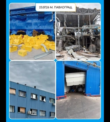 У Павлограді російська атака пошкодила підприємства і склади виробника снеків