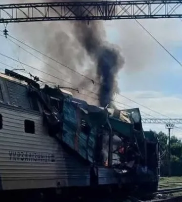 Российский дрон попал в пассажирский поезд в Днепропетровской области