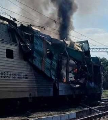 Российский БпЛА атаковал пассажирский поезд на Днепропетровщине