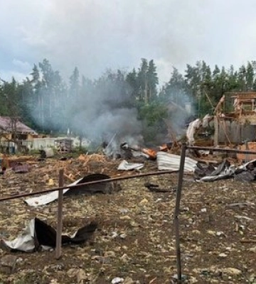 Виставку зброї на Київщині, яку обстріляла РФ, провели без дозволу влади, - прокурор
