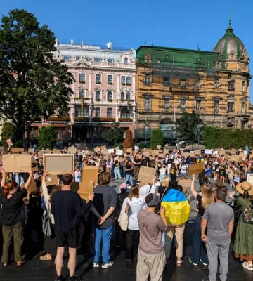 На акції за Федорова у Львові затримали чоловіка з ножем: що відомо