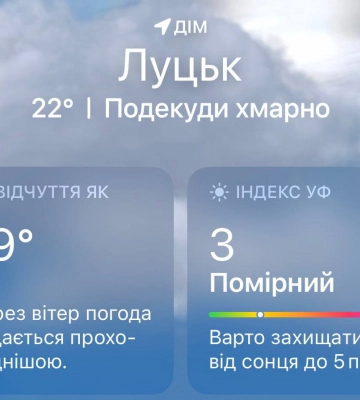 Чому на Волині +27 °C можуть відчуватися як +34 °C