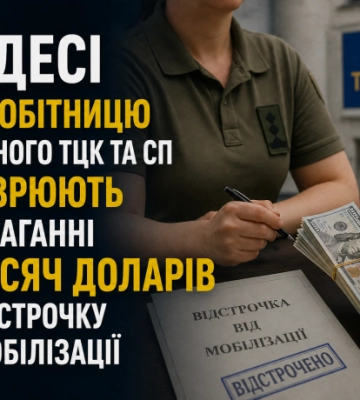 В Одесі працівниця ТЦК погоріла на хабарі за інвалідність