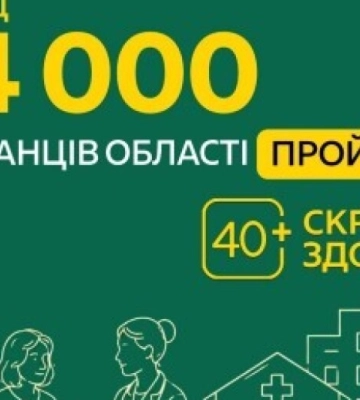 Понад 44 тисячі мешканців Дніпропетровщини вже пройшли обстеження за програмою «Скринінг здоров’я 40+»