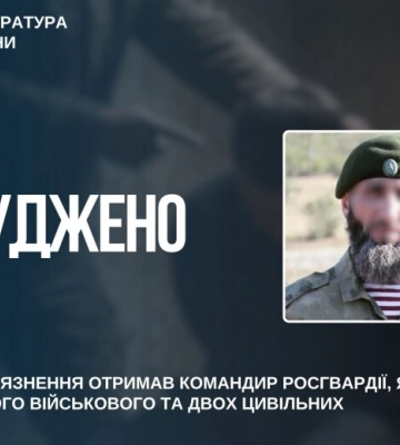 Командира росгвардії заочно засудили до 10 років ув'язнення за катування українського військового та цивільних
