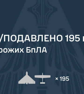 Россия запустила по Украине 255 дронов: ПВО сбила 195, есть попадания в 14 точках