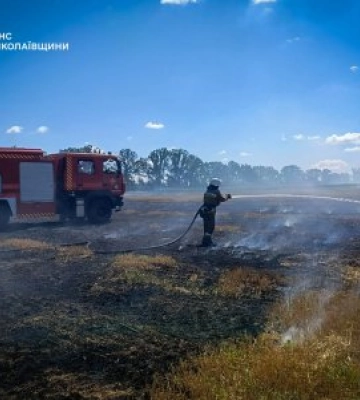 30 липня та в ніч проти 31 вогнеборці Миколаївщини ліквідували 33 пожежі