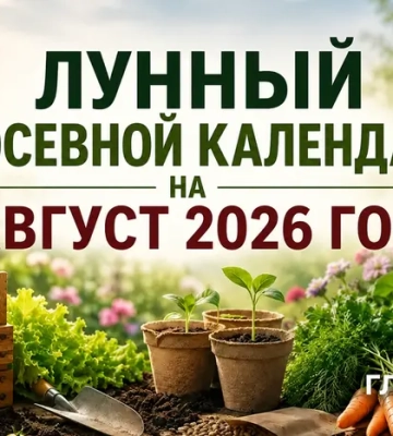 Лунный посевной календарь на август 2026 года: когда сеять, сажать и собирать урожай