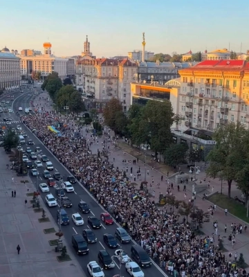 "Найбільший протест з 2014 року" – Дмитро Козятинський про пішу ходу в центрі Києва