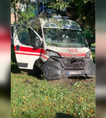 FPV-дрон по «скорой» в Золочеве выпустили утром россияне