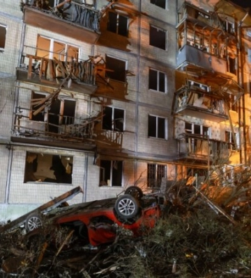 Десятками ракет по Києву. Нічна балістична атака на столицю (фоторепортаж)