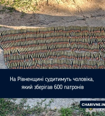 На Рівненщині судитимуть чоловіка, який зберігав 600 патронів