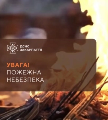 Закарпаття на межі масштабних пожеж: рятувальники оголосили найвищий рівень небезпеки