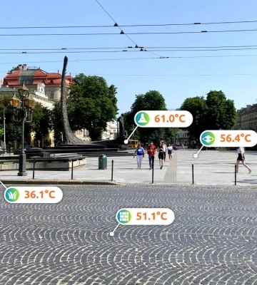 До 50–60°C нагріваються площі з плиткою та бруківкою у Львові: де у місті найгарячіше, а де найпрохолодніше