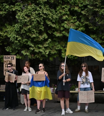 Акція проти звільнення Федорова з посади міністра оборони. Ужгород