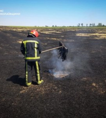1 серпня та в ніч проти 2 на території Миколаївщини зареєстровано 45 пожеж