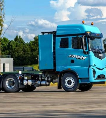 Китайский электрический тягач SANY EV550 сломался в Украине: в Кропивницком его отремонтировали