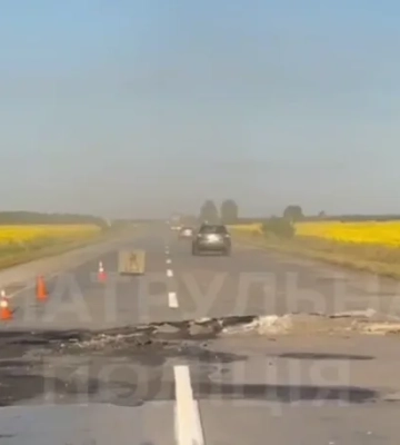 Из-за жары повреждена дорога на трассе из Киева до польской границы