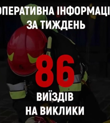 За тиждень рятувальники Рівненщини ліквідували 63 пожежі та здійснили 86 виїздів