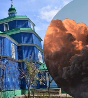 Дерев’яна церква XVIII століття згоріла після удару російського дрона на Херсонщині,- ЗМІ