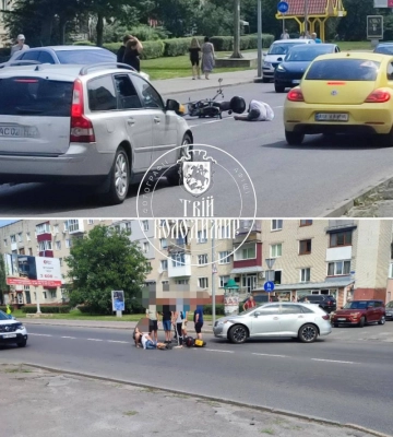 У місті на Волині Toyota зіткнулася зі скутером: водія двоколісного госпіталізували