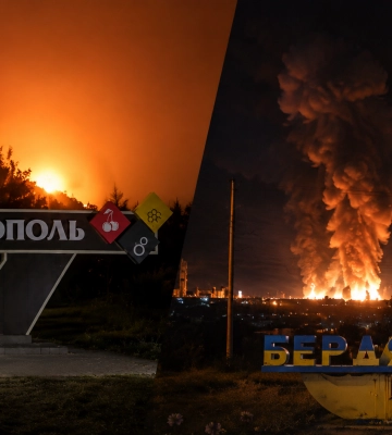 В Мелитополе и Бердянске гремели взрывы, ВОТ Херсонской и Запорожской областей остались без света — утренняя сводка от РИА Пивдень (видео)