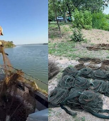 405 метров раколовок достали из водохранилища в Днепропетровской области — чем они опасны