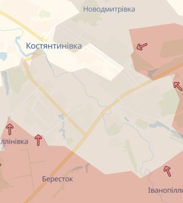 DeepState: РФ продвинулась вблизи Константиновки