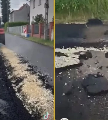 У Польщі затримали фермера, який переорав свіжий асфальт на дорозі