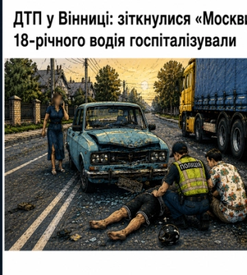 ДТП на Київській у Вінниці: 18-річного водія скутера госпіталізували