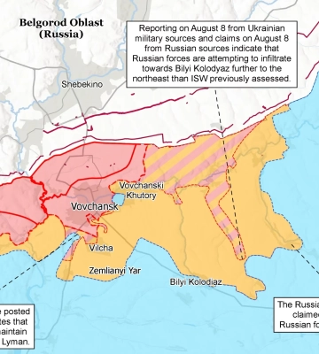 ISW: у ЗСУ успіхи біля Вовчанська, РФ, ймовірно, рухається до Білого Колодязя