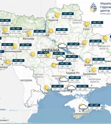 Погода на 10 августа в Украине: прохладный фронт разгонит жару и подарит идеальный понедельник