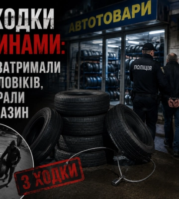 Три ходки за шинами: у Києві затримали двох чоловіків, які обікрали автомагазин