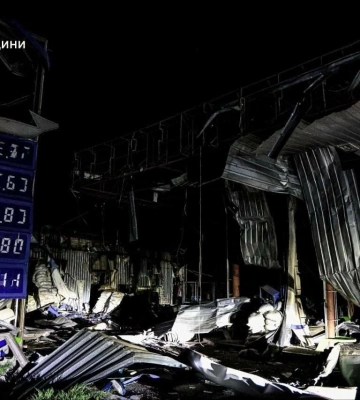 На Полтавщині внаслідок нічної атаки пошкоджені АЗС: є постраждалі будинки