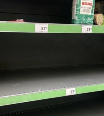 В магазинах Киева опустели некоторые полки, но эксперты обещают нормализацию за неделю