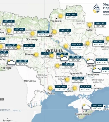 Прогноз погоды на 12 августа 2026 г. в Украине: сухо, ожидается волна похолодания