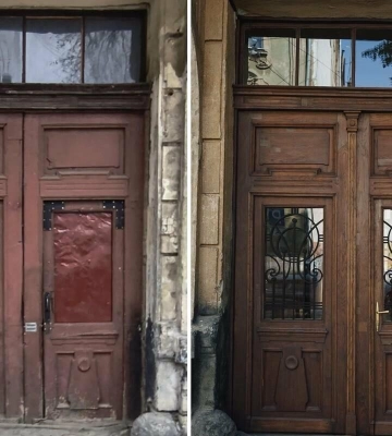 У Львові відреставрували історичну деревʼяну браму