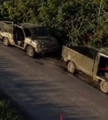 Бойцы Азова показали удар по российской колонне