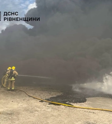 Пожежа на Рівненщині спричинила локальне забруднення повітря, рівень - не критичний
