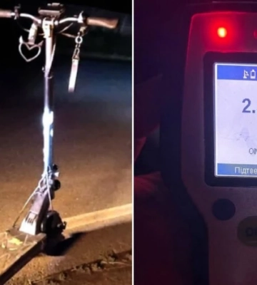 Кермувала з понад 2 проміле: у Білій Церкві патрульні зупинили п'яну жінку на електросамокаті
