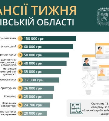 Готові платити до 150 тисяч гривень: кращі вакансії тижня на Харківщині