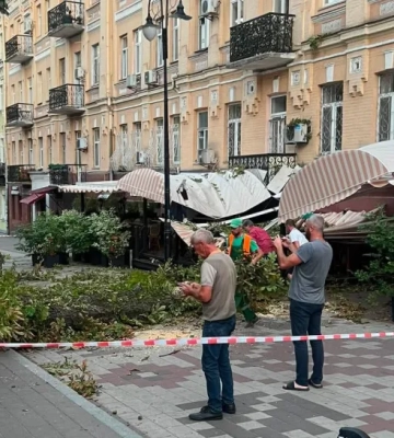 На терасу відомого ресторану в центрі Києва впав каштан 