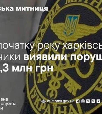За 7 місяців 2026 року харківські митники виявили більше 300 порушень митни х правил