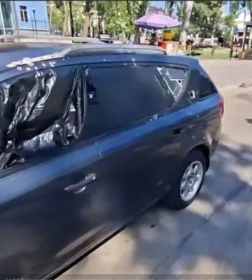 В Мелитополе сбитый беспилотник рухнул на центральную улицу - есть пострадавшие (видео)