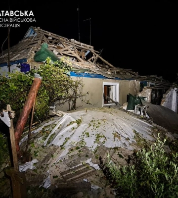 На Полтавщині через нічну російську атаку постраждали двоє людей