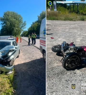 На Хмельниччині 32-річний мотоцикліст загинув внаслідок ДТП на трасі