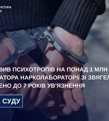 Виготовив психотропів на понад 1 млн грн - на Житомирщині засуджено молодого чоловіка