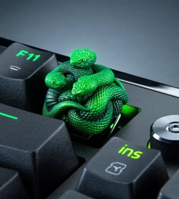 Прикрасьте клавіатуру зміями: Razer пропонує ексклюзивний кейкап Artisan у вигляді свого тривимірного логотипу