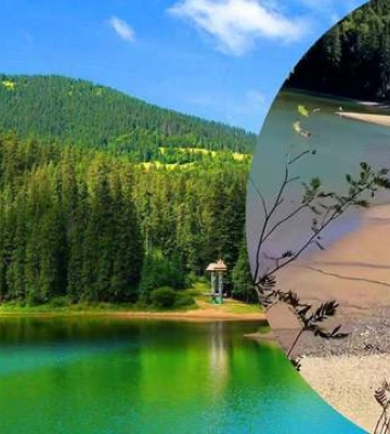 Чи справді в озері Синевир різко знизився рівень води: як зараз воно виглядає
